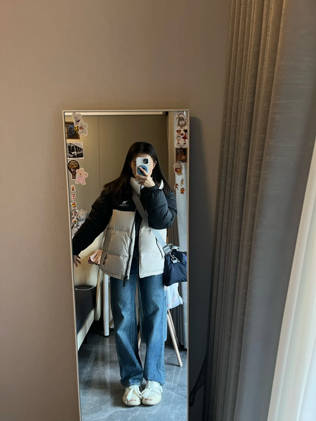 plog好爱这件拼接羽绒服，好韩！
