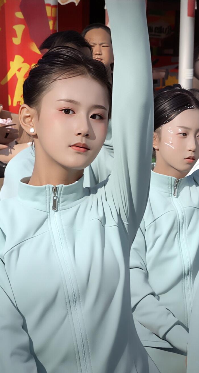 不是壁画里的飞天
却有那惊鸿一瞥的古典
是谁将千年的色彩
在她眉宇间轻轻点染