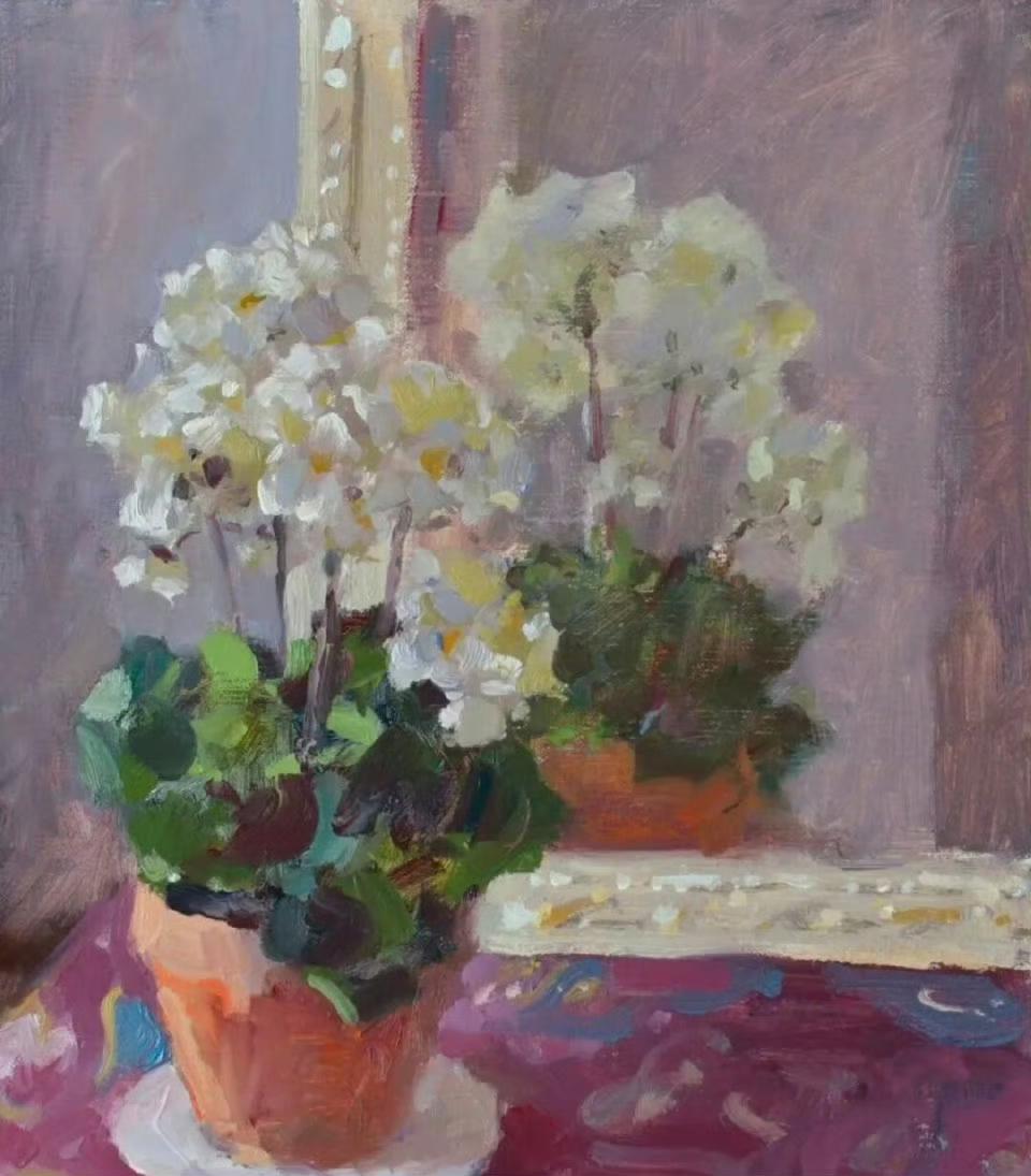 花影摇曳，清香溢人。

画家：Lena Rivo