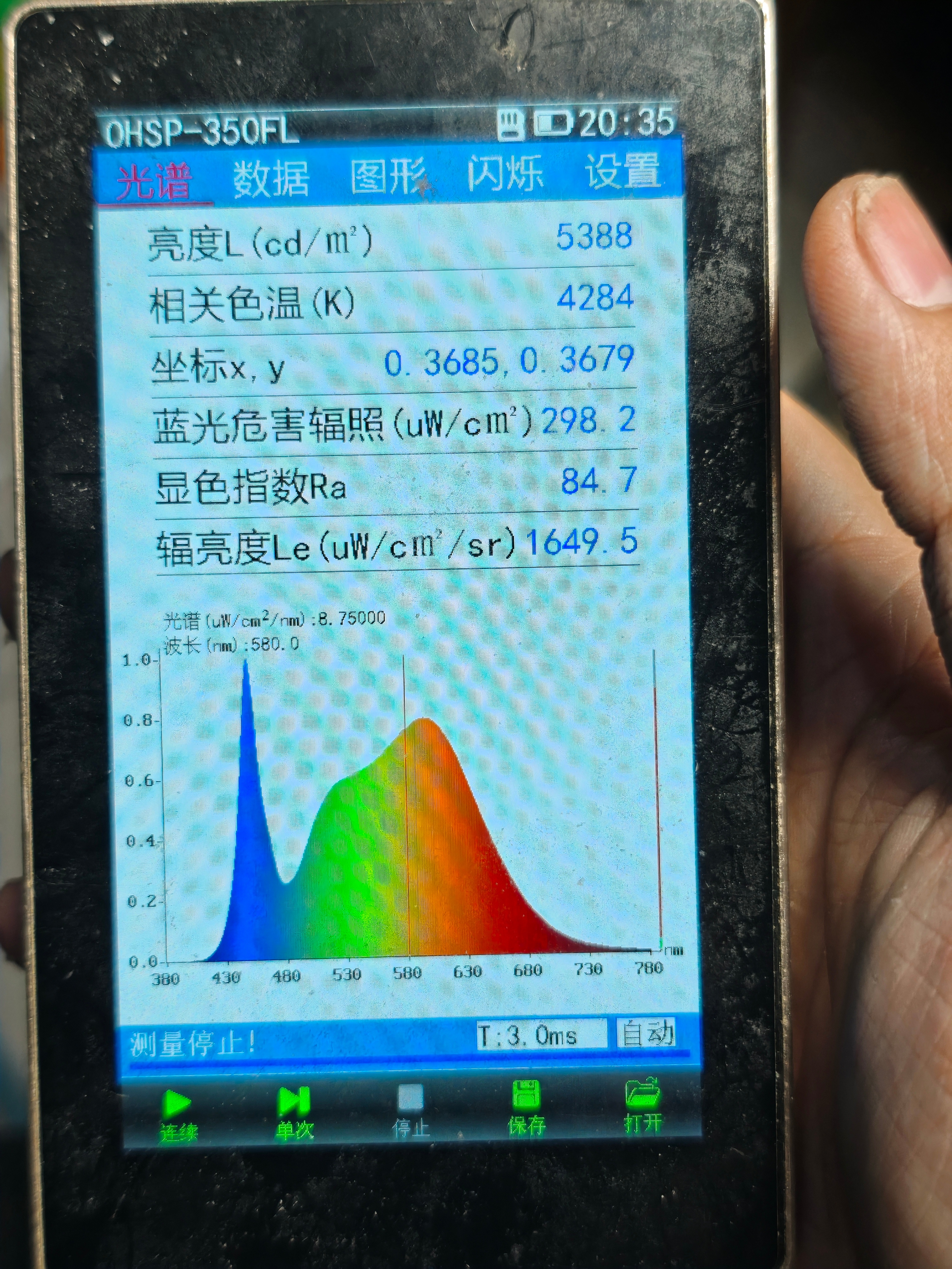 在某大牌买了一个护眼灯，宣传显色指数是98，实测85。而我之前买的一个也是宣传9