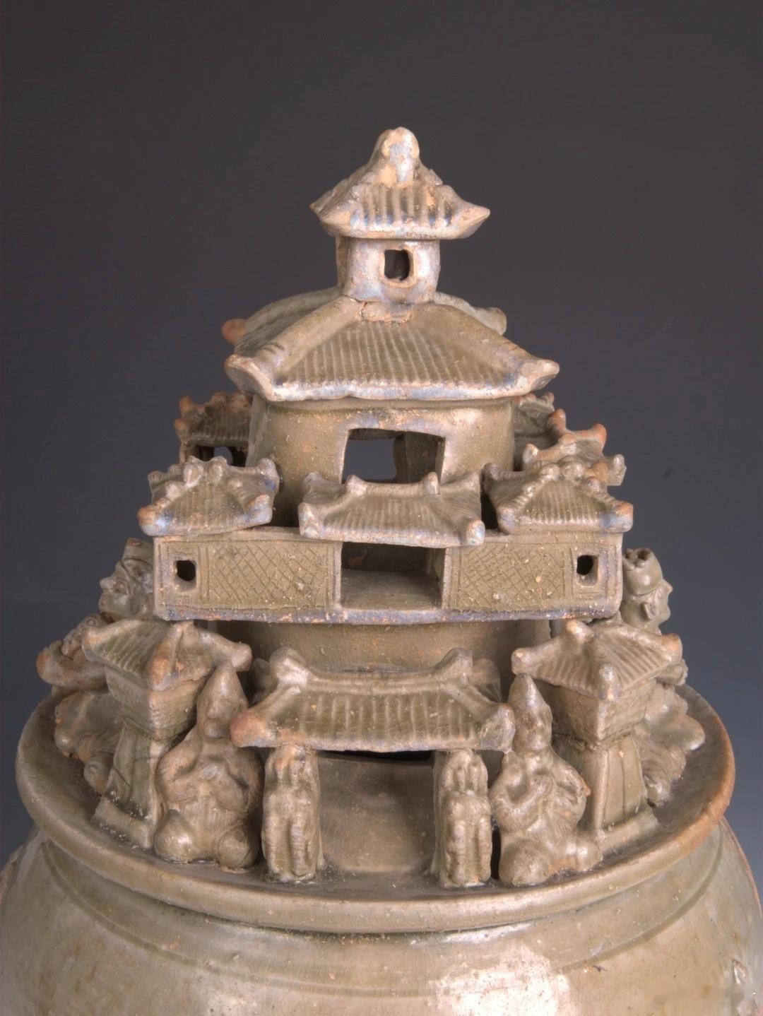 考古新知一种专门随葬的器物 堆塑罐，也叫魂瓶、谷仓罐，是流行于三国两晋时期的随葬