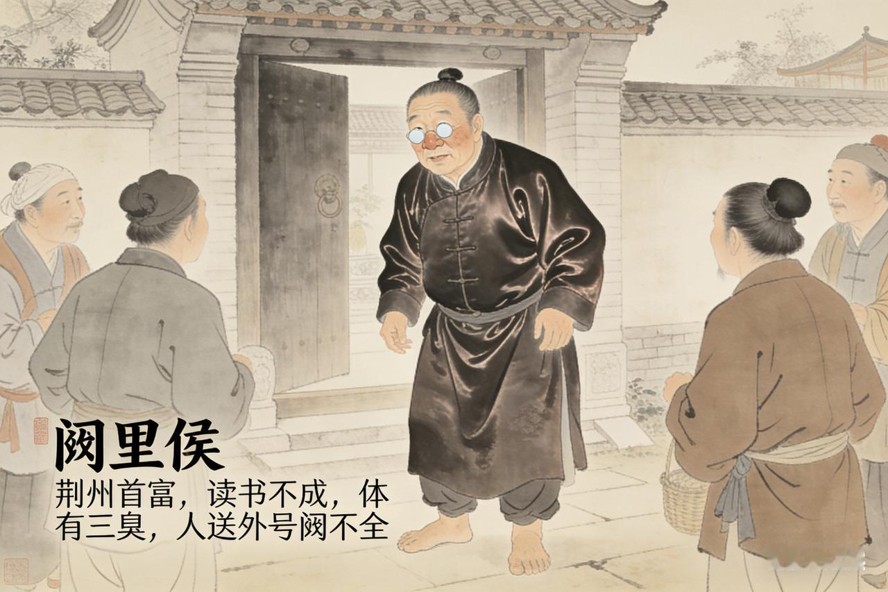 明朝嘉靖年间，荆州城里有个首富，姓阙，名里侯。

他家几代积财，到他这辈已经是城