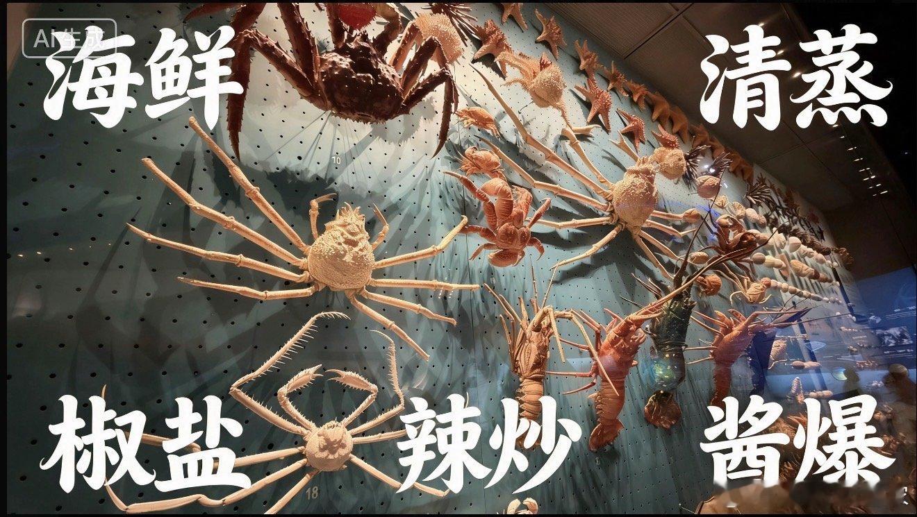 在海洋博物馆里给我看饿了。 