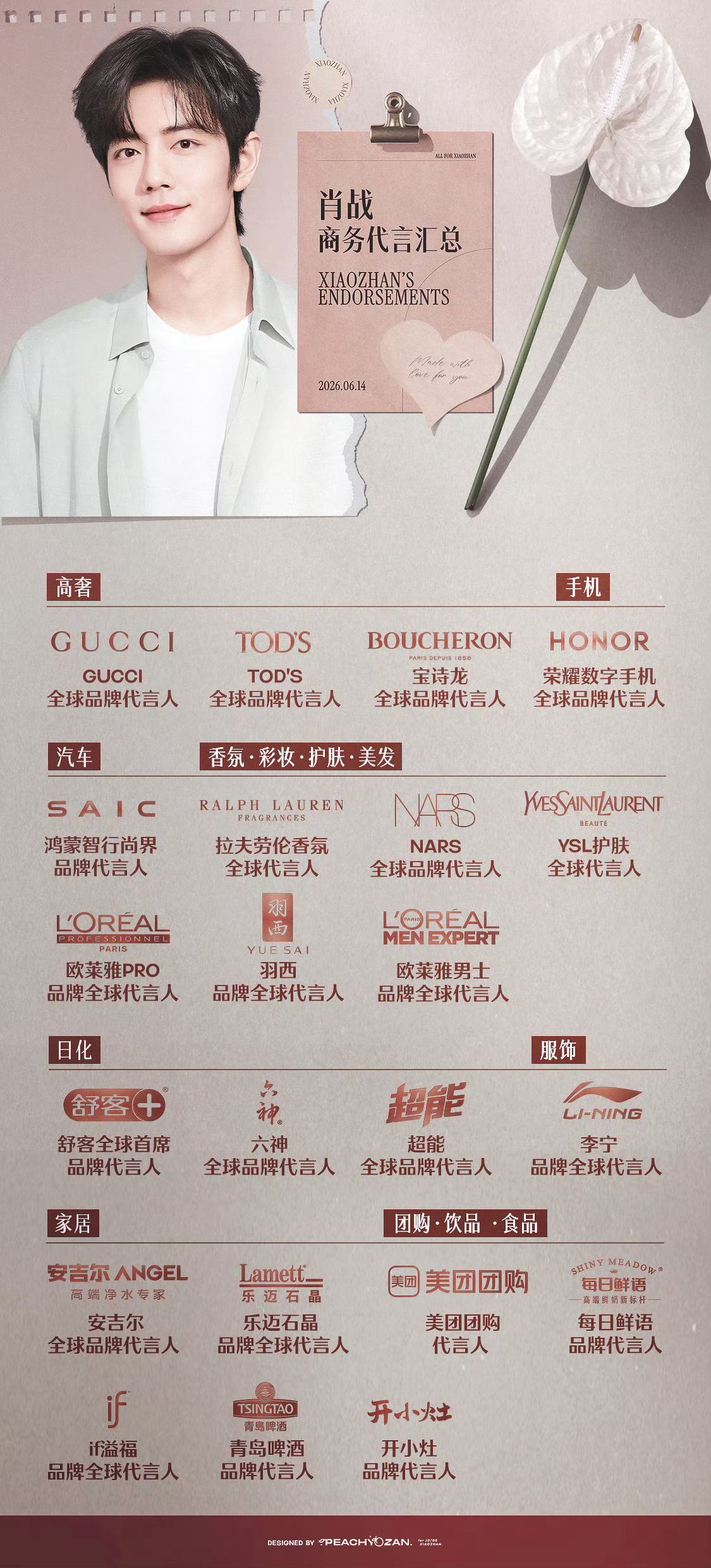 肖战 代言汇总！新代言官宣，多多互动！肖战网页链接超能网页链接 网页链接网页链接