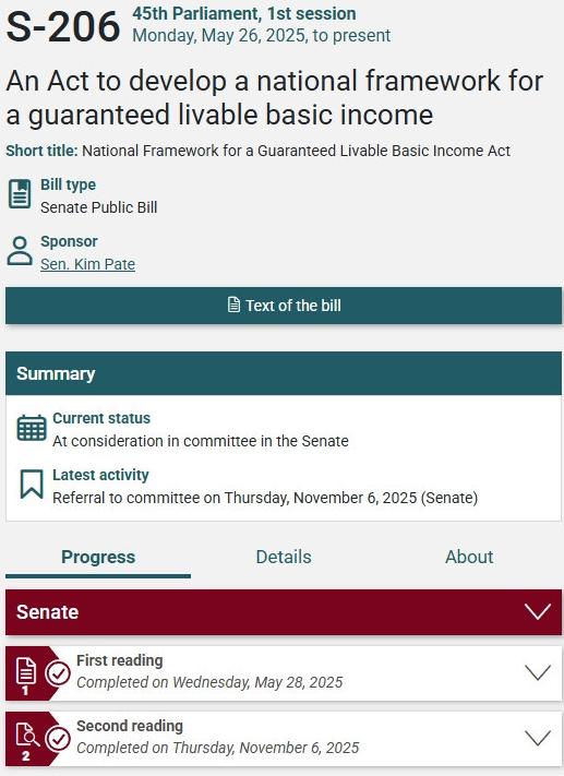 一则看似不起眼的消息，却引起了广泛关注：
      刚刚! 加拿大「基本收入」