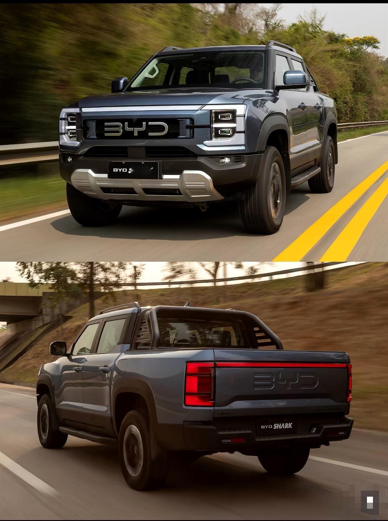 比亚迪鲨鱼皮卡上目录了，你觉得会是哪个网生产？海洋？王朝？方程豹？这车强在 DM
