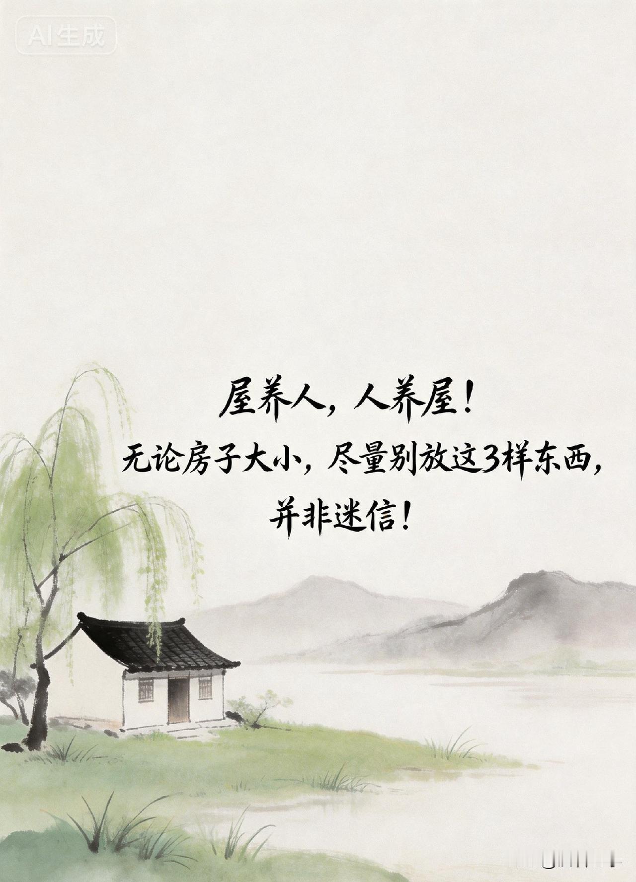 屋养人，人养屋！无论房子大小，尽量别放这3样东西，并非迷信！

你有没有发现，有