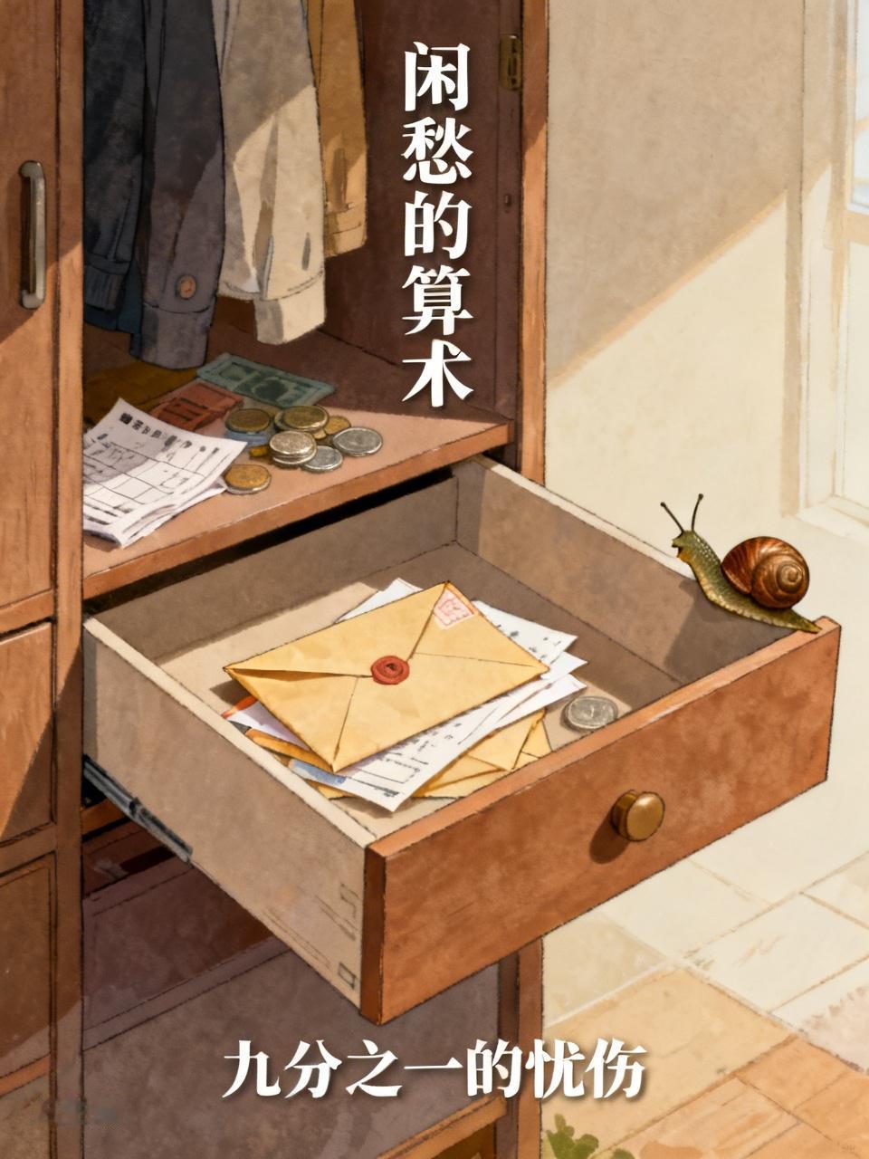 《闲愁的算术》(现代诗)

九分之一的忧伤
是未拆封的信纸
在空抽屉里
繁殖的平
