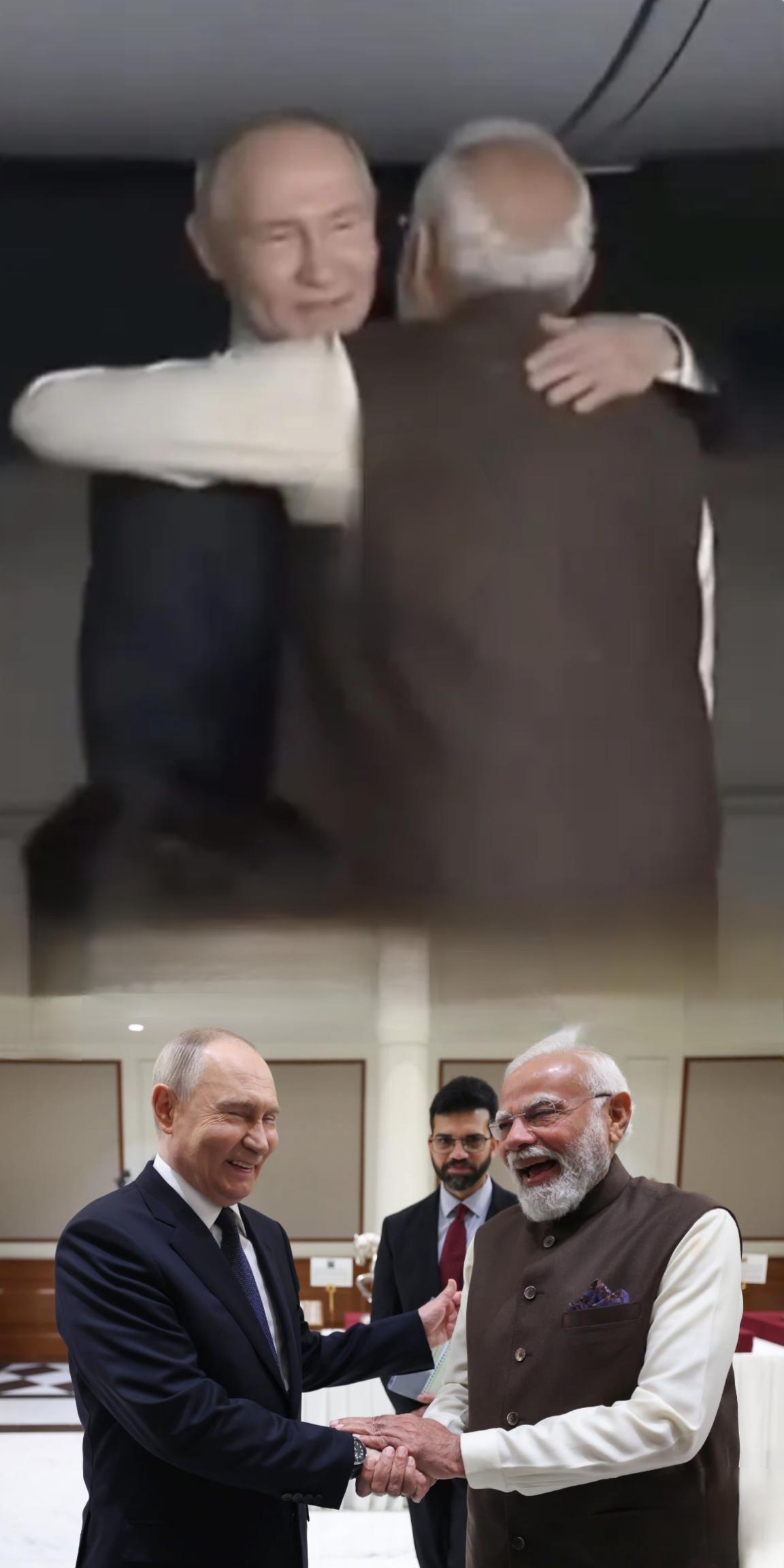 2025年12月4日，莫迪是真破了例。
 
他亲自跑到新德里机场迎接普京，甚至走