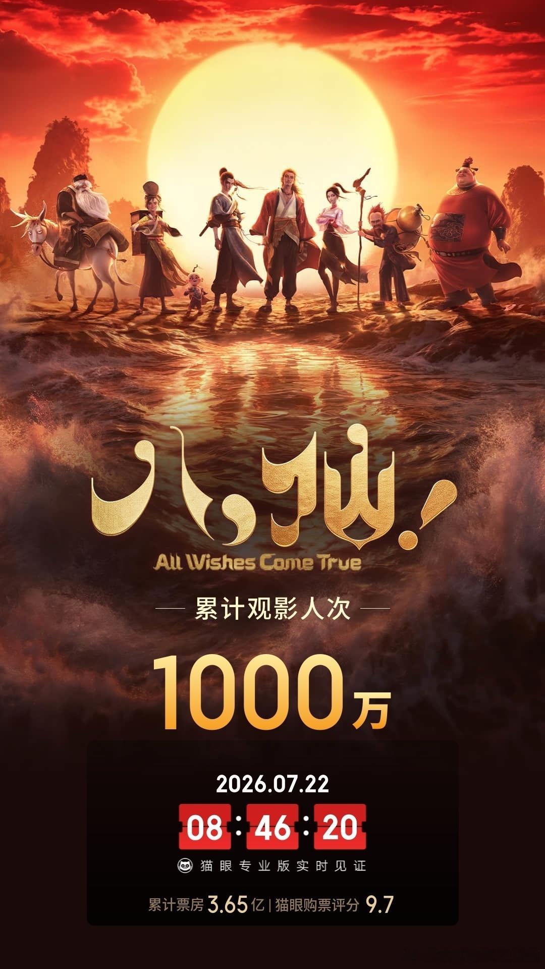 八仙动画电影《八仙！》上映五天票房突破四亿，豆瓣开局8.3分，领跑今年暑期档动画