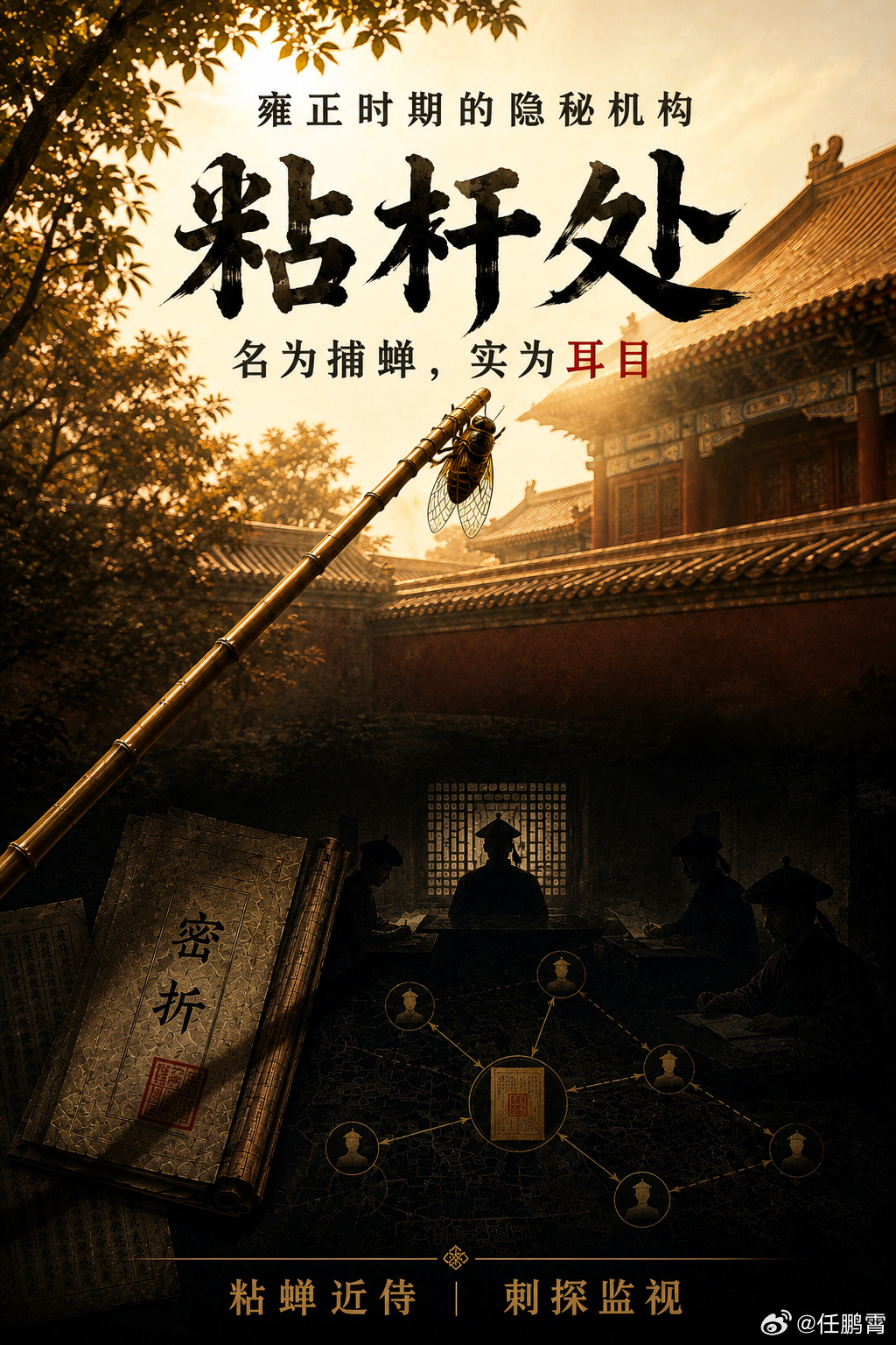如是历史雍正有个特殊机构，名义上是抓知了的，其实是特务组织，叫"粘杆处"。不许悼