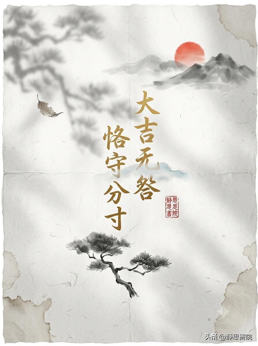 《易经》讲大吉无咎：亲戚相处最忌逾越分寸

亲戚之间，最怕的往往不是冷漠，而是毫
