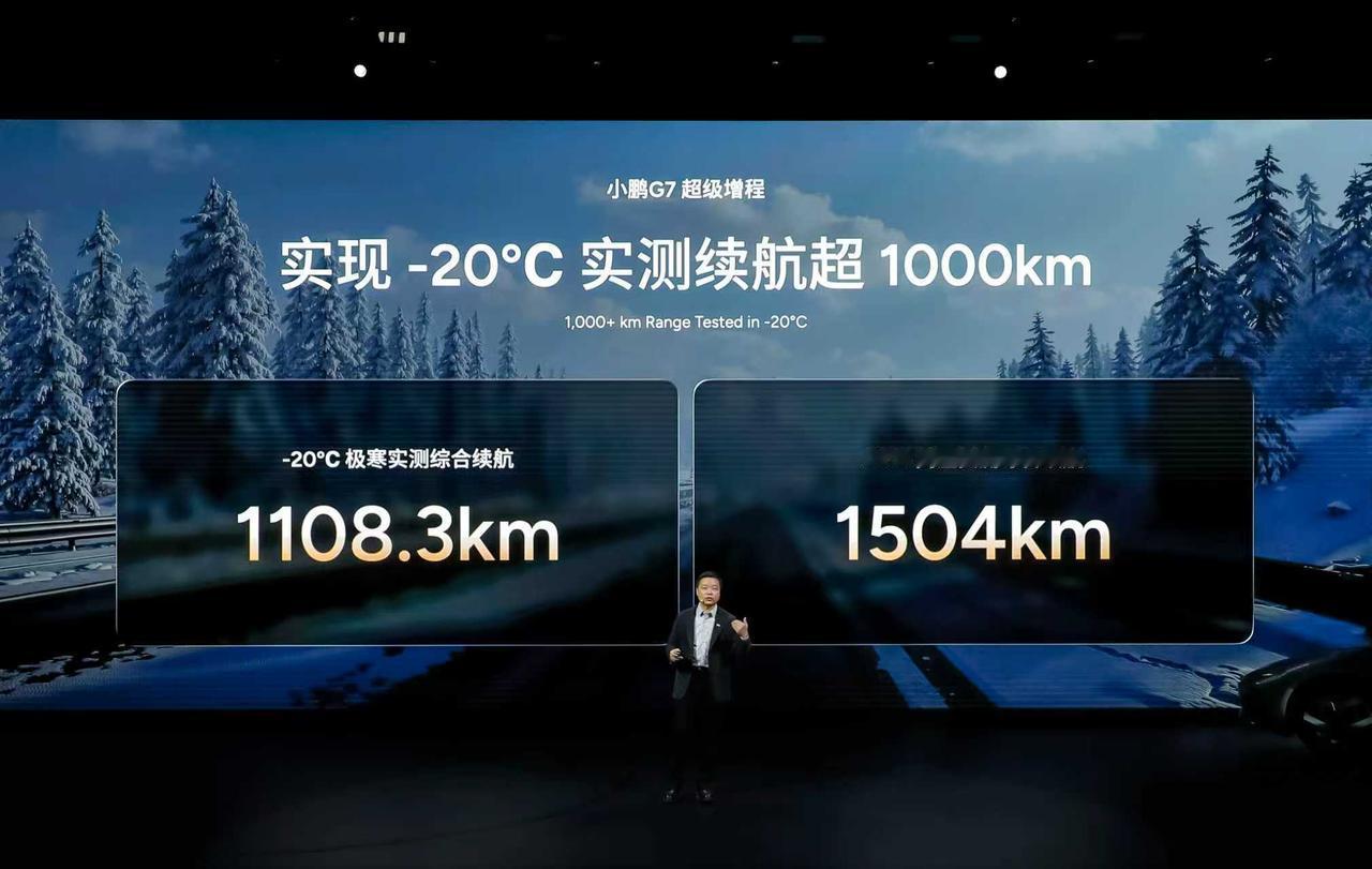 小鹏G7超级增程卷出新高度！行业首次做到零下 20 度实测续航破 1000km，