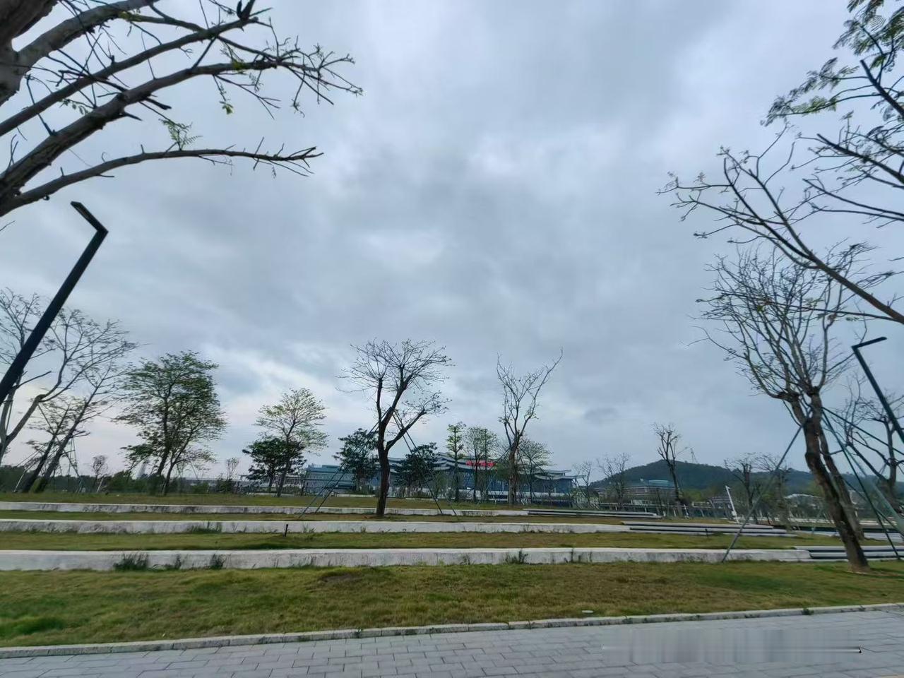清晨八点多的广州白云区，迎来一场突如其来的大雨。
 
霎时间乌云密布，大雨倾盆而