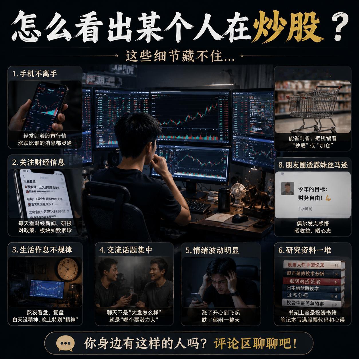 怎么看出某个人在炒股的？我先说一个：讨厌绿色