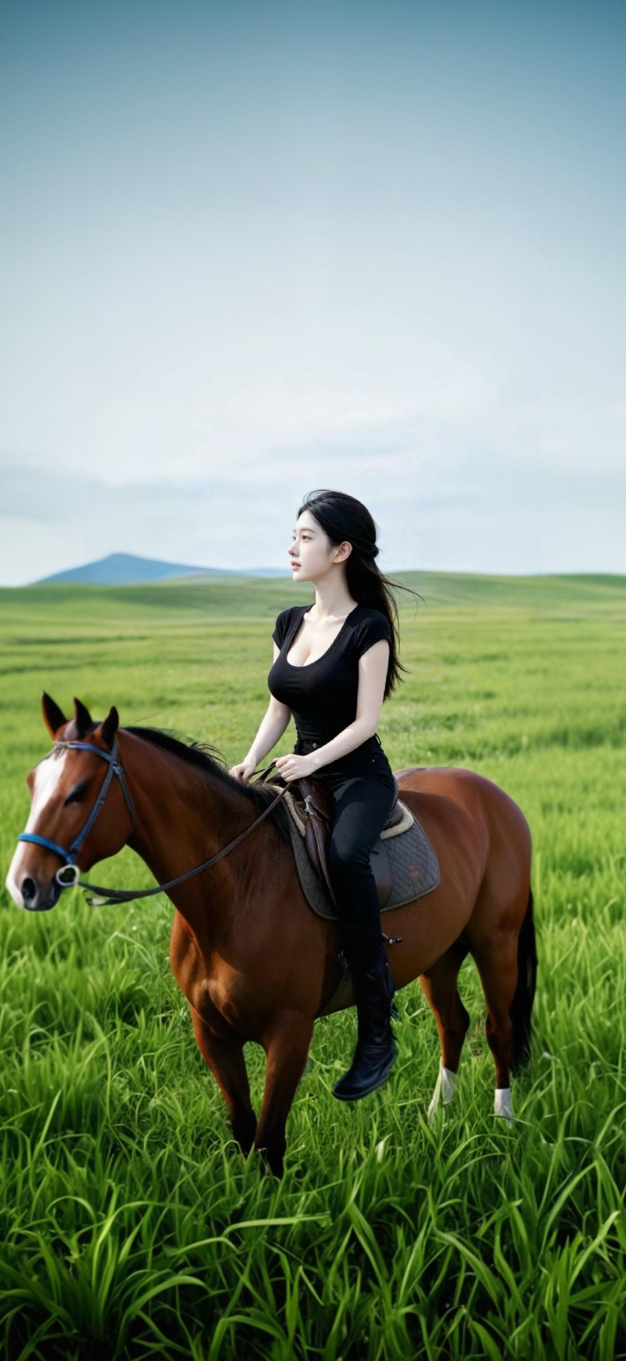 草原上的自由骑手，与马儿共舞的美好时光。