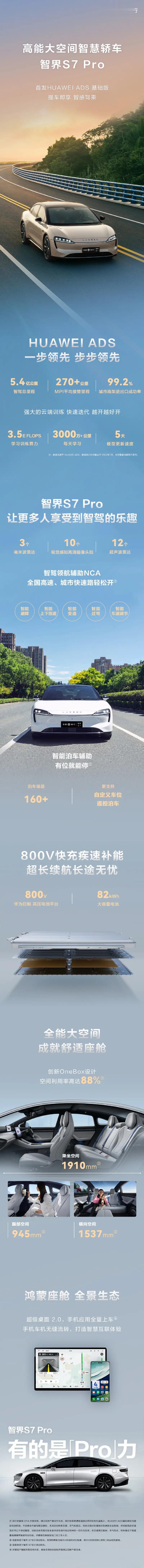 【鸿蒙智行：智界S7 Pro车型首发HUAWEI ADS基础版智驾】，鸿蒙智行官