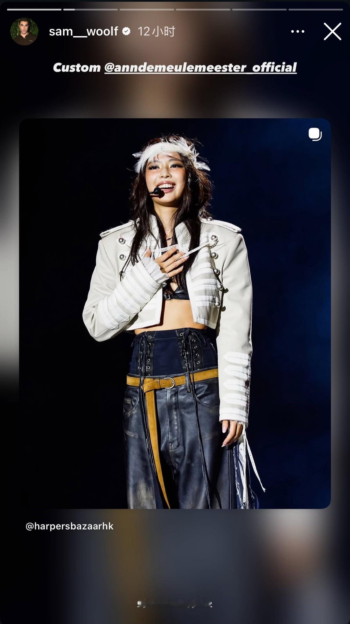sam woolf更新Jennie在lollapalooza身穿anndemeu