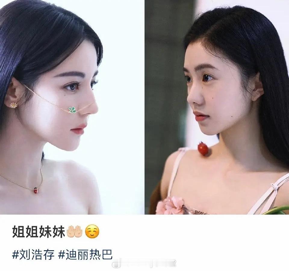 迪丽热巴和刘浩存的侧脸算不算浓颜和淡颜的代表了？？？ 