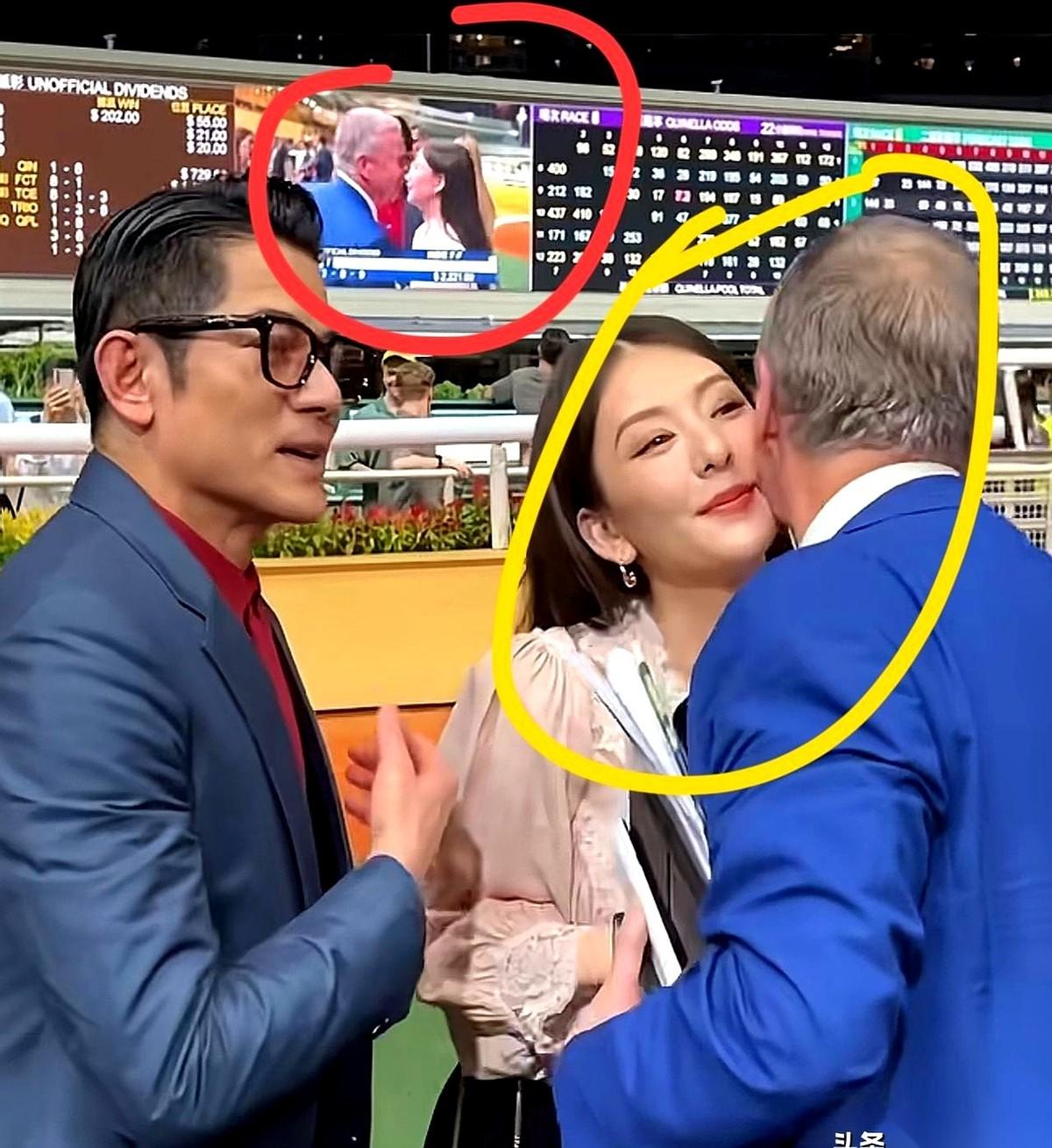 聊的，是郭富城的老婆，方媛。
马场上，衣香鬓影。郭富城正端着杯子，跟一个外籍高管