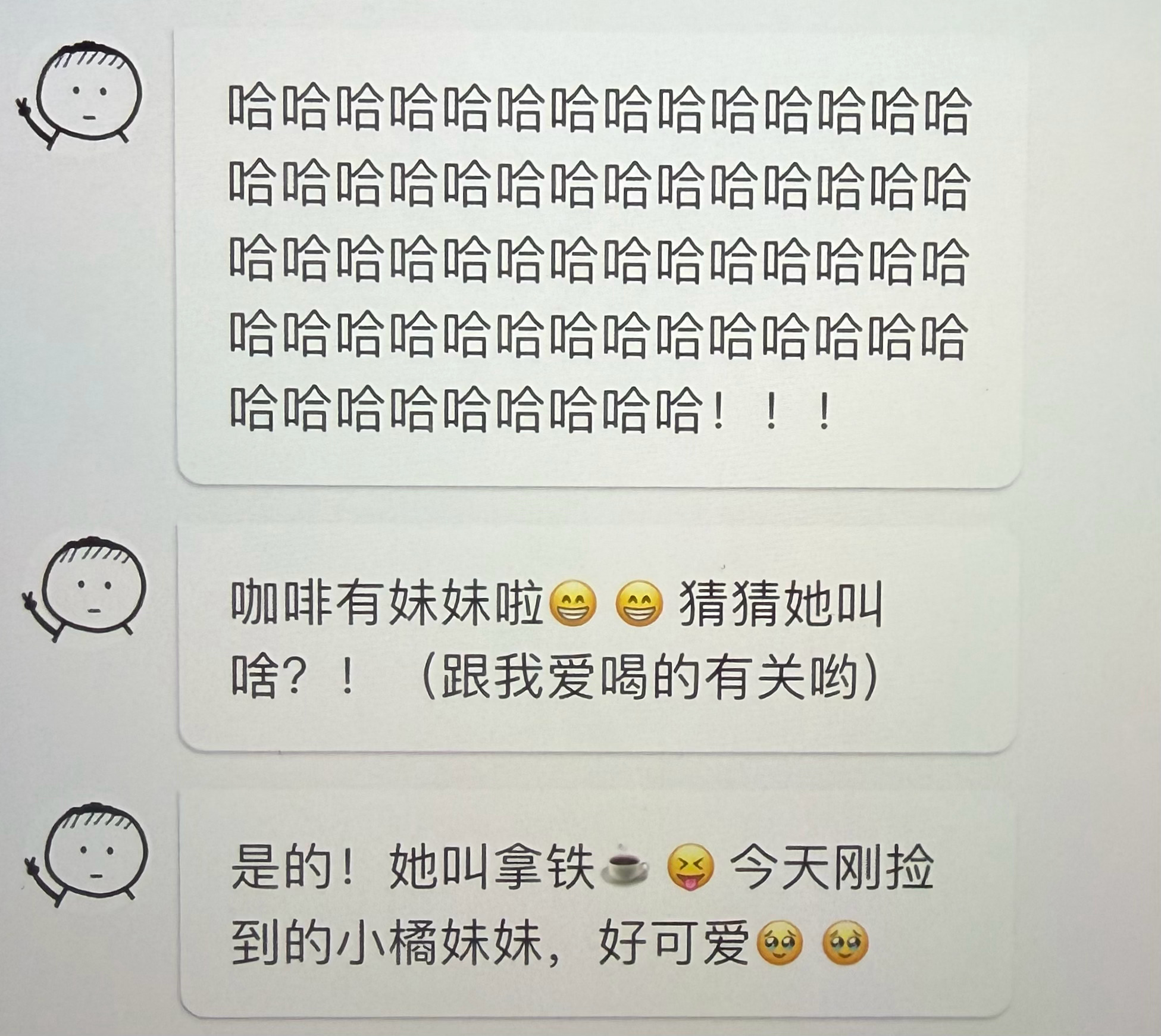 二胎叫“拿铁” 是今天刚捡到的小橘妹妹 好吧15岁的最后几天又在当小英雄 ​​​