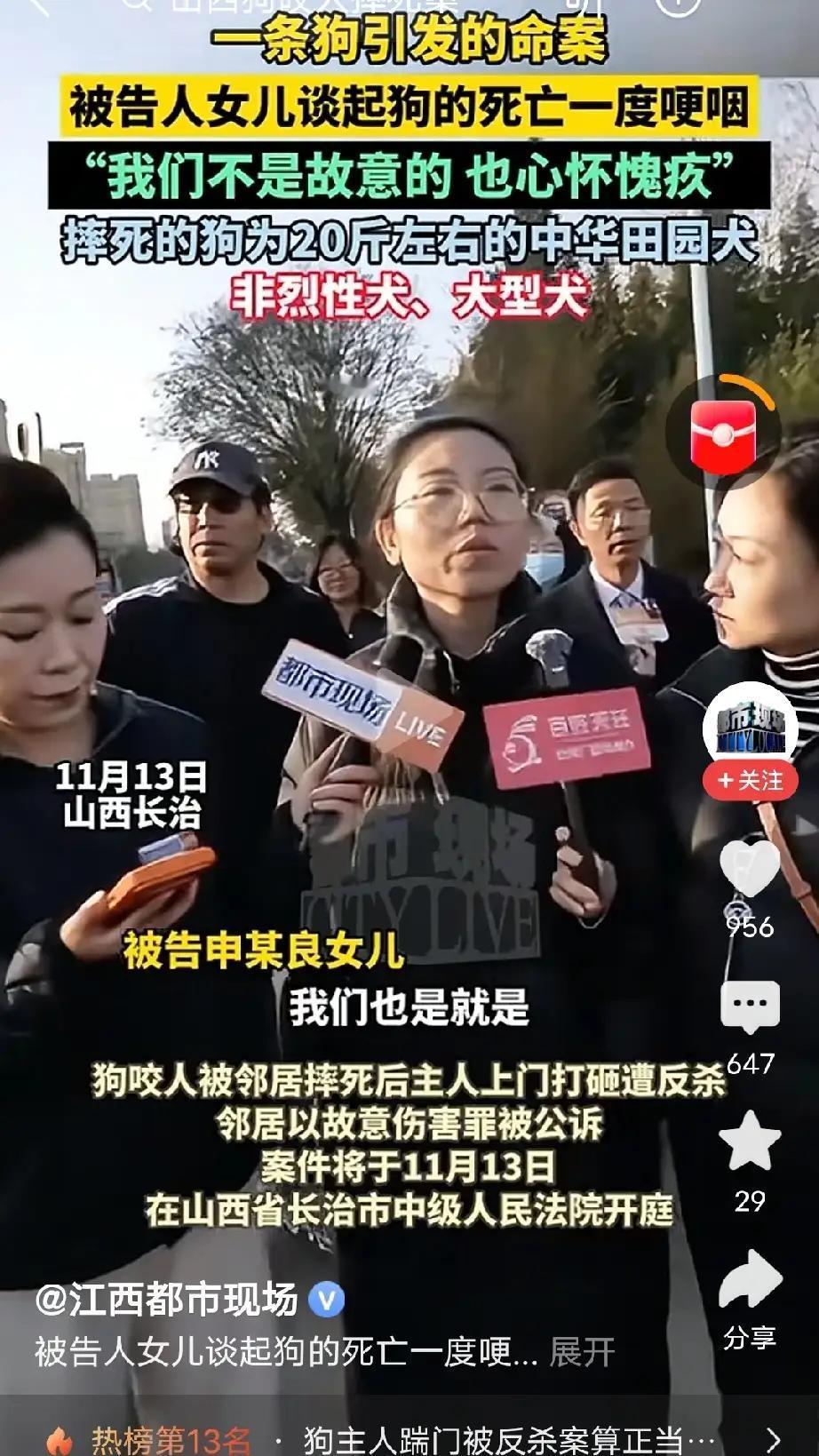 山西长治¨狗主人踹门被反杀案”未被认定为正当防卫，而是防卫过当。案件核心是郭某家