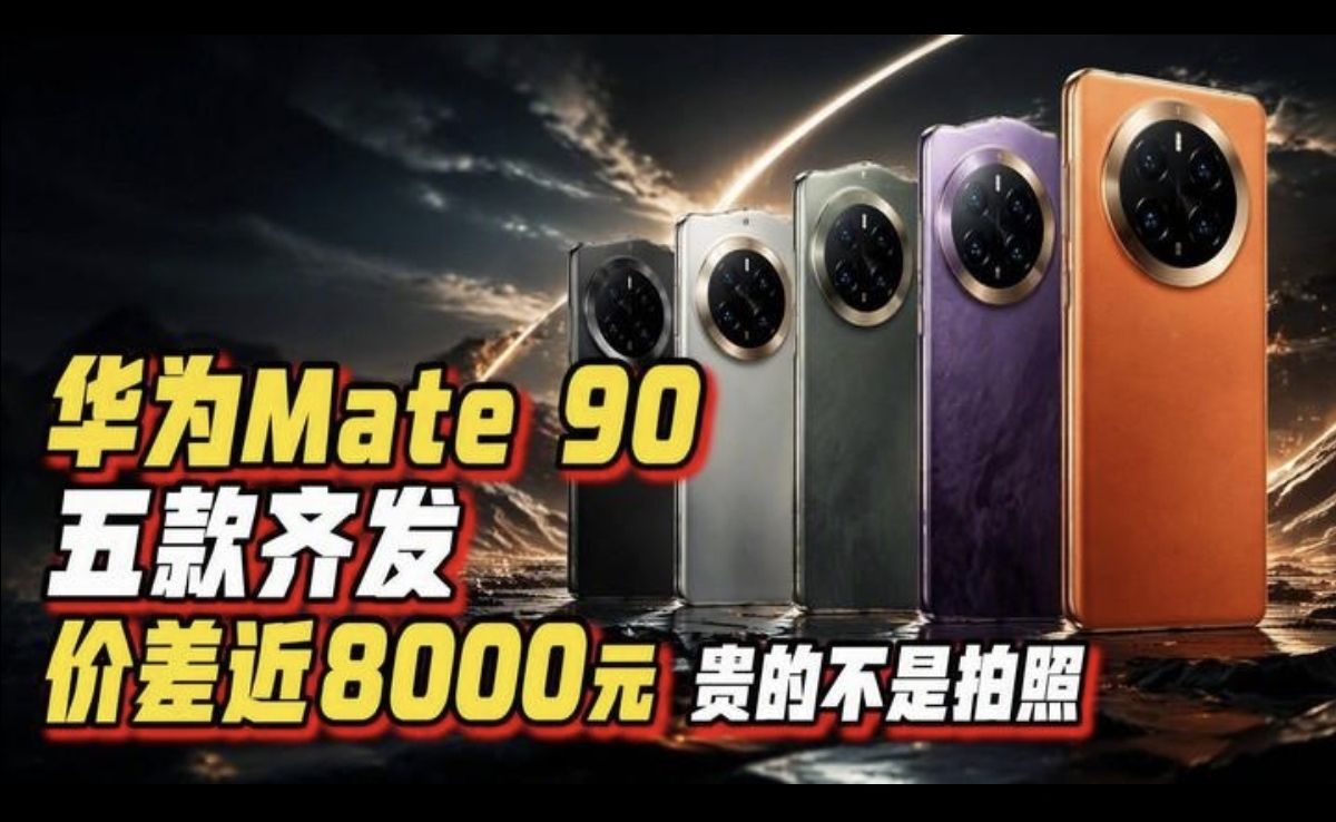 华为Mate 90五款齐发:价差近8000元,贵的不是拍照#百家知识分享季#