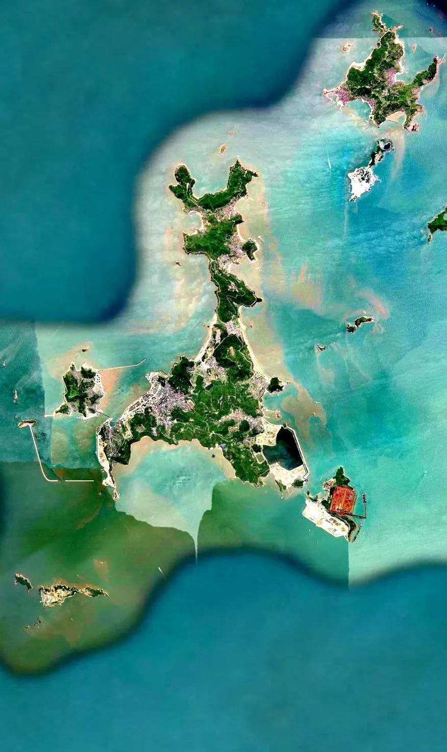 浙江省嵊泗列岛卫星图