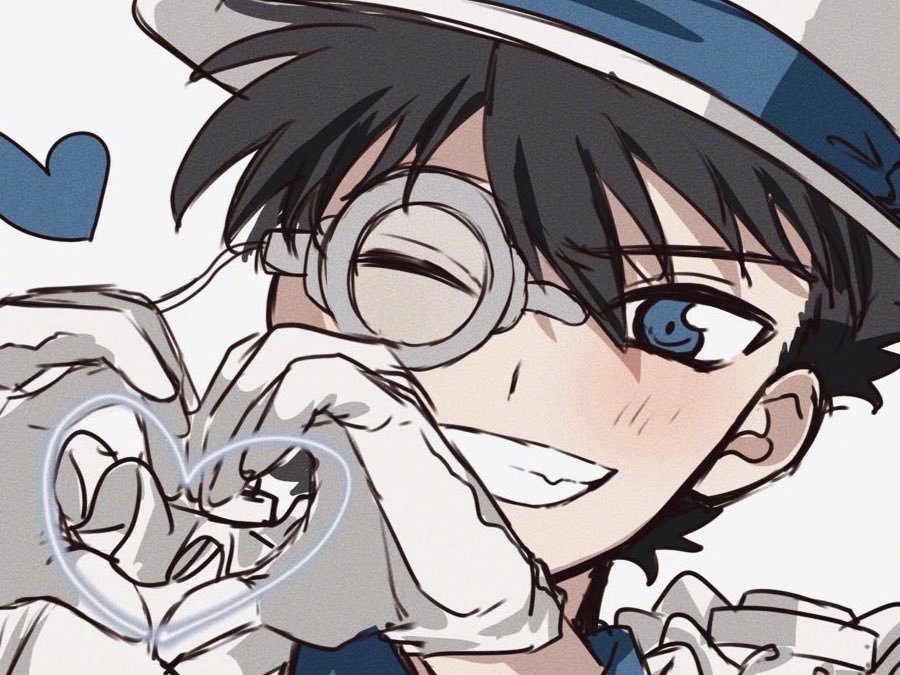 #名侦探柯南# 基德sama好帅好可爱，这简直太会画了！！(x:Ameyu___