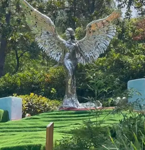 李玟墓地里的杂草被清除，环境比以前更好看