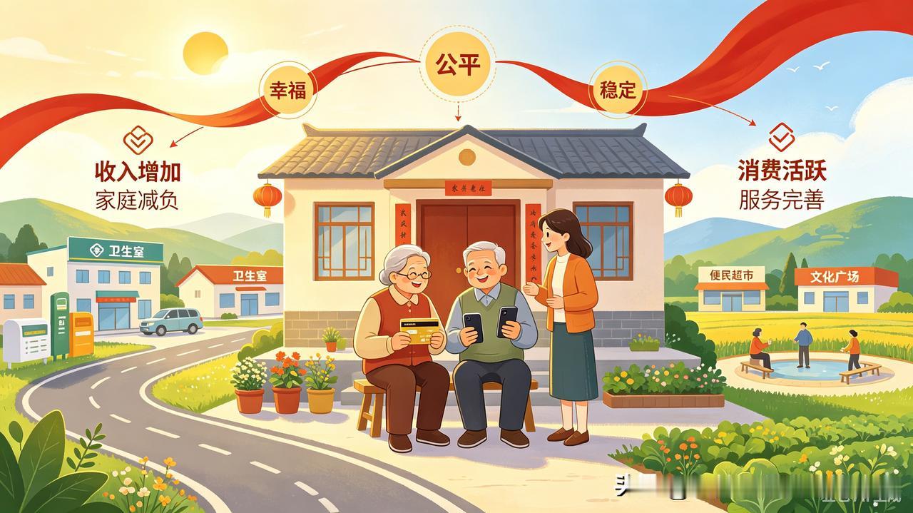 提高农民养老金，有着多重积极社会效益。
首先能改善农村老人晚年生活，减轻子女赡养