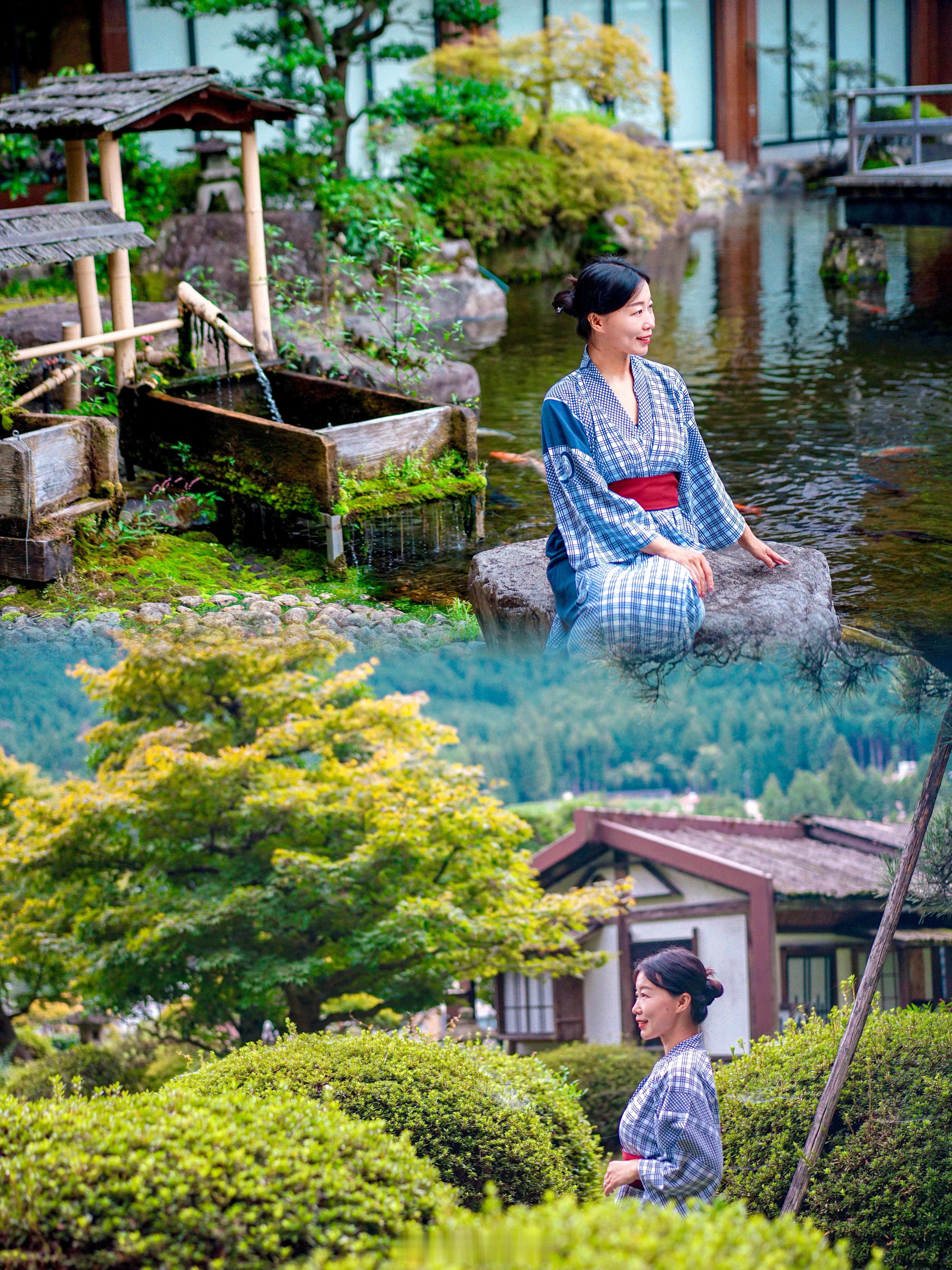  ♨️升龙道路线之下吕温泉。「日本三大名汤」草津温泉、有马温泉，以及下吕温泉。位
