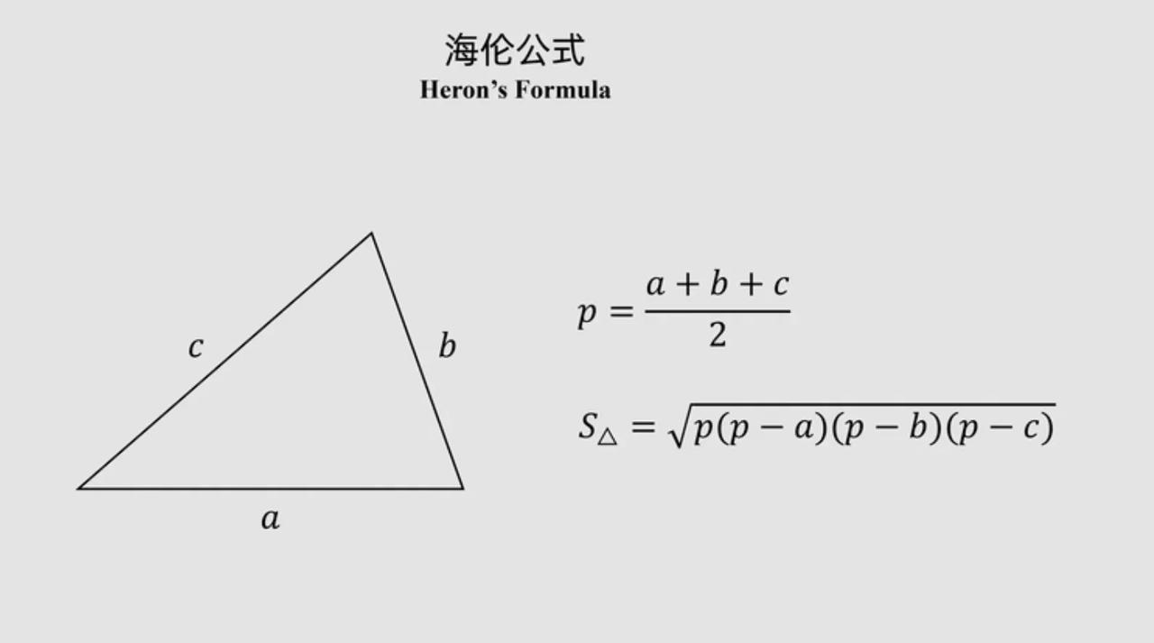海伦—秦九韶公式（图一）是怎么算出来的？有些时候越是熟悉的理论，突然却想不清楚其