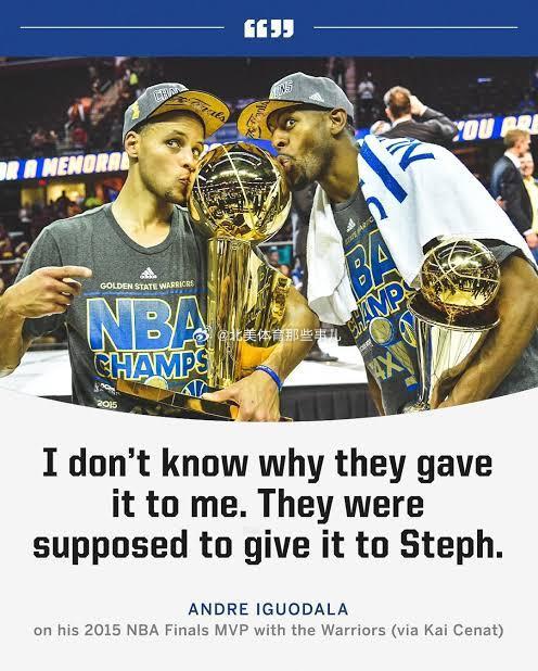 我们抛开阴谋论和运动表现以外，来聊一下 2015 年 Andre Iguodal