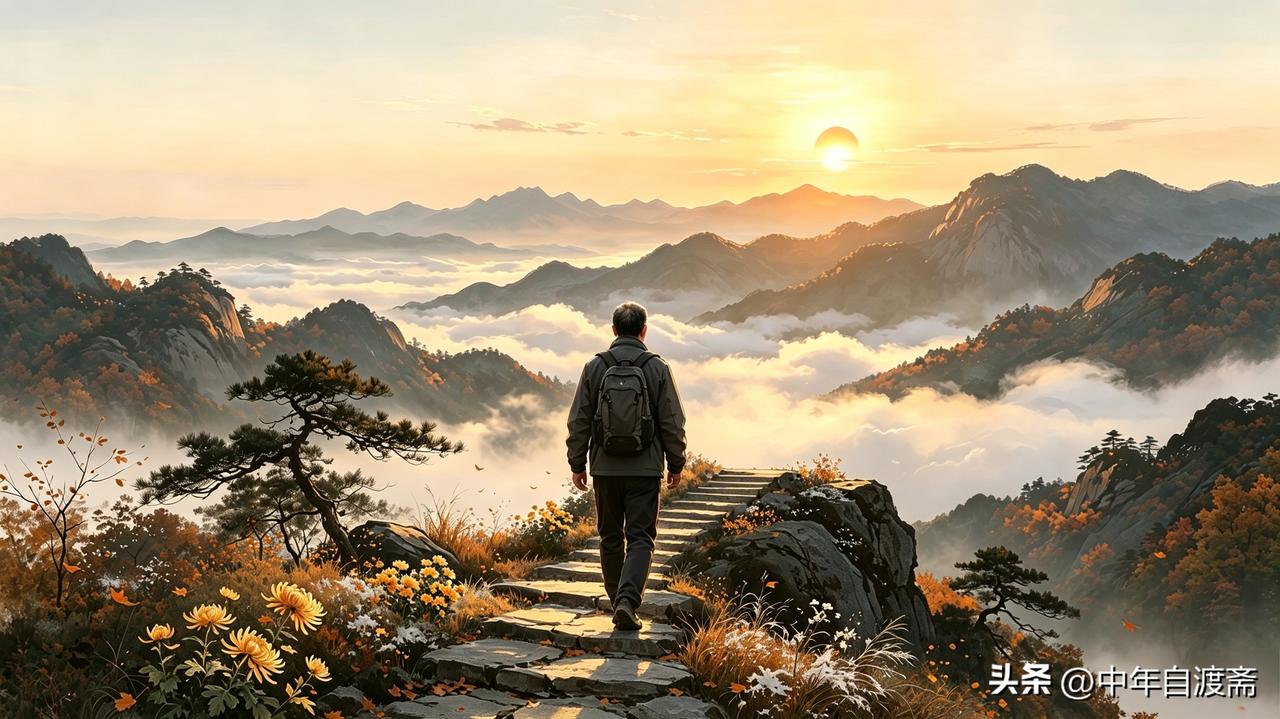 重九抒怀，登高咏秋
 
七律·重阳
晨踏层峦沐晓光，重阳把盏对秋苍。
霜凝野菊留