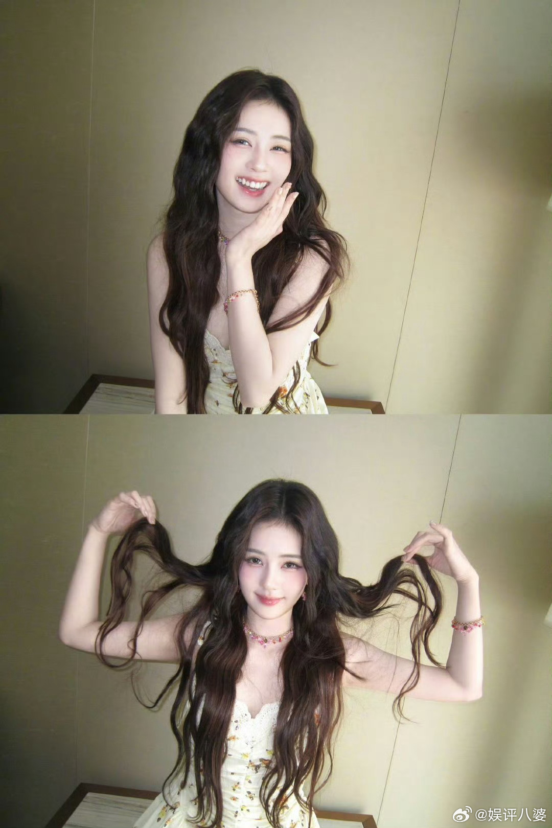 白鹿的夏日CCD大片新鲜出炉啦!浅色系小裙子搭配复古胶片滤镜，暖调柔光把初夏氛围