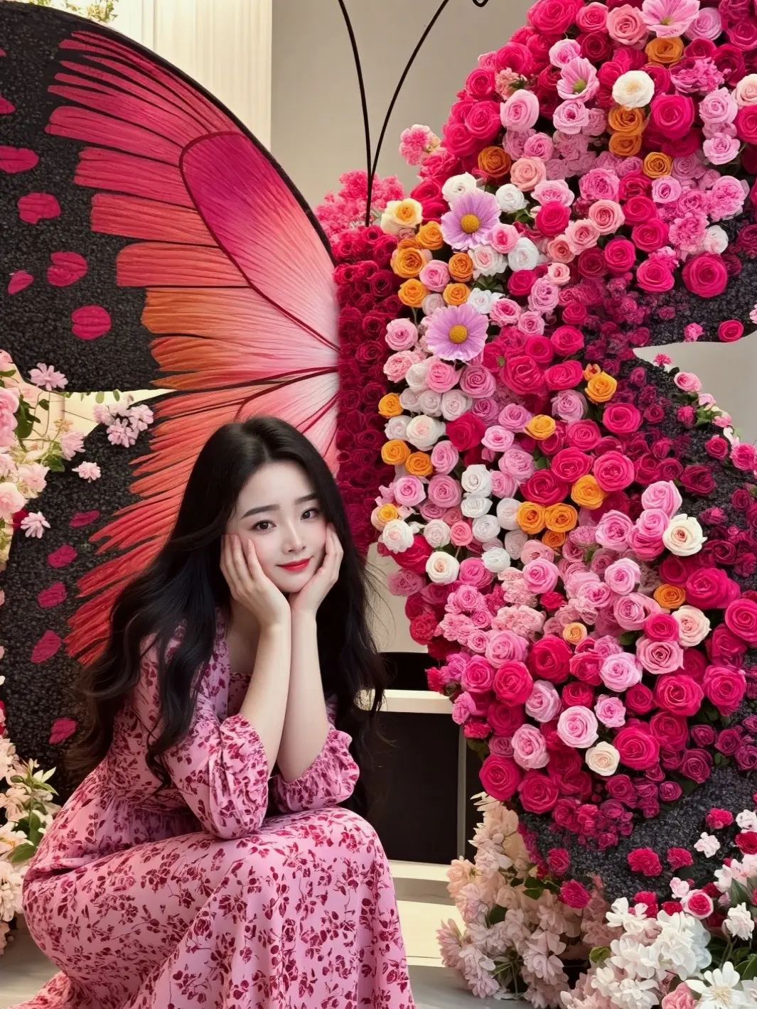 碎花裙也穿上了🤣