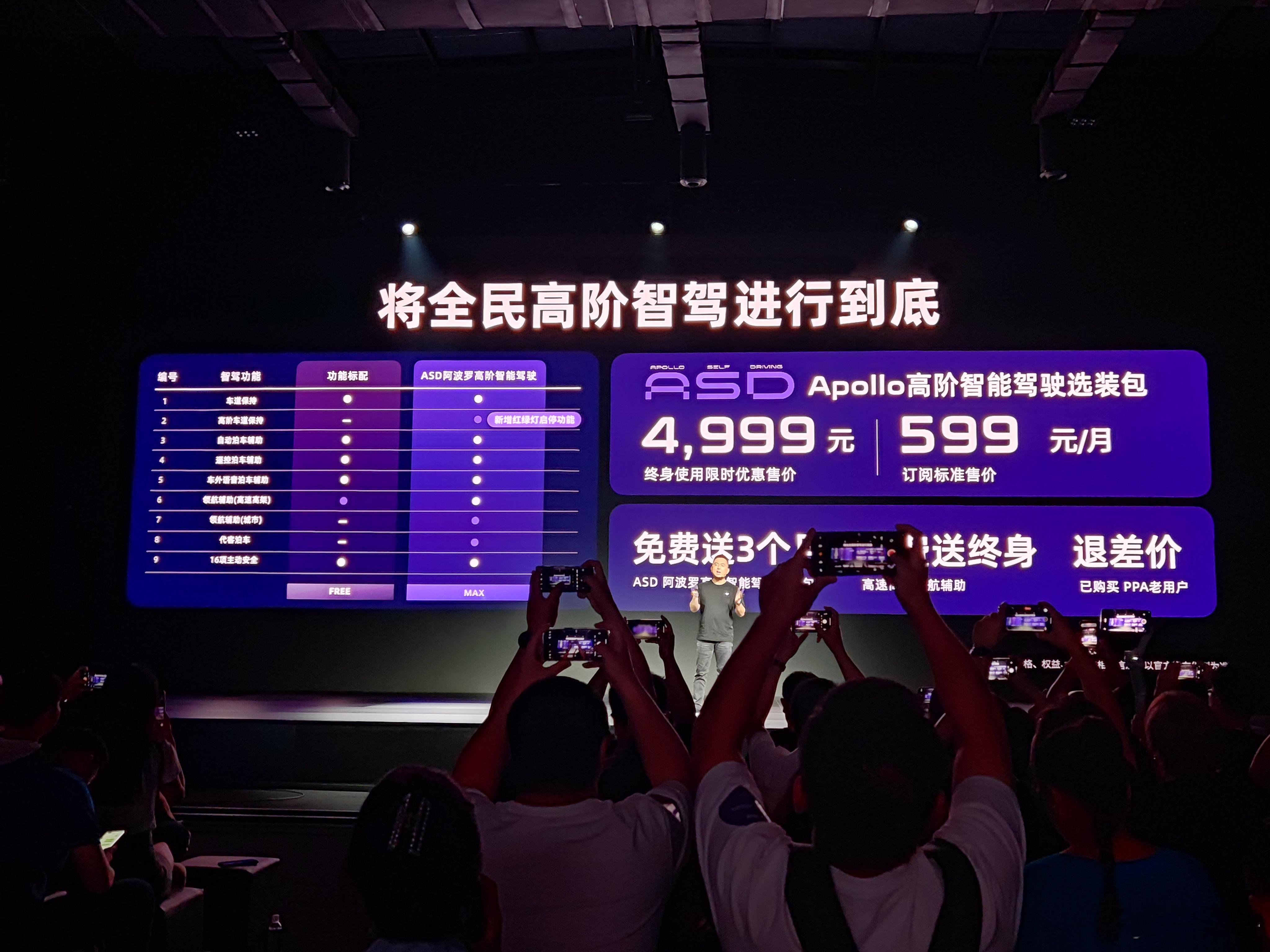 ASD Apollo高阶智能驾驶选装包，终身使用限时优惠售价仅需4999元，订阅
