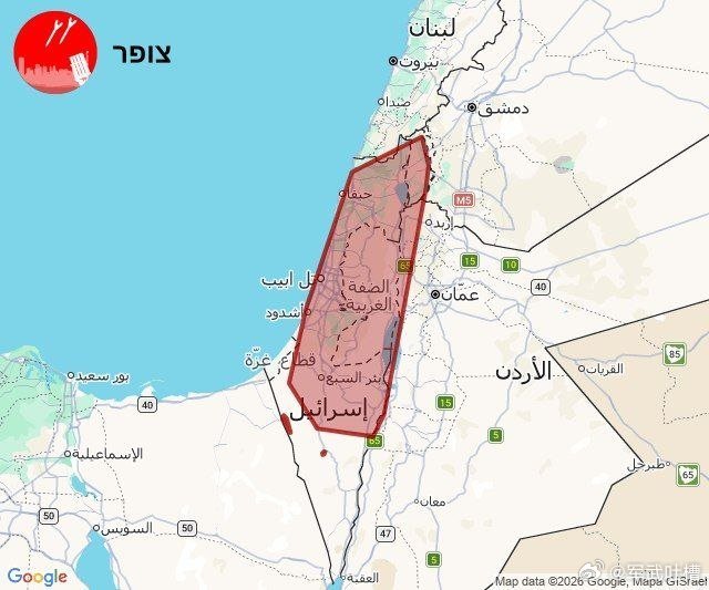 伊朗在白天发动多波攻势，以色列几乎全境响起防空警报以色列现在直接几乎没有弹道导弹