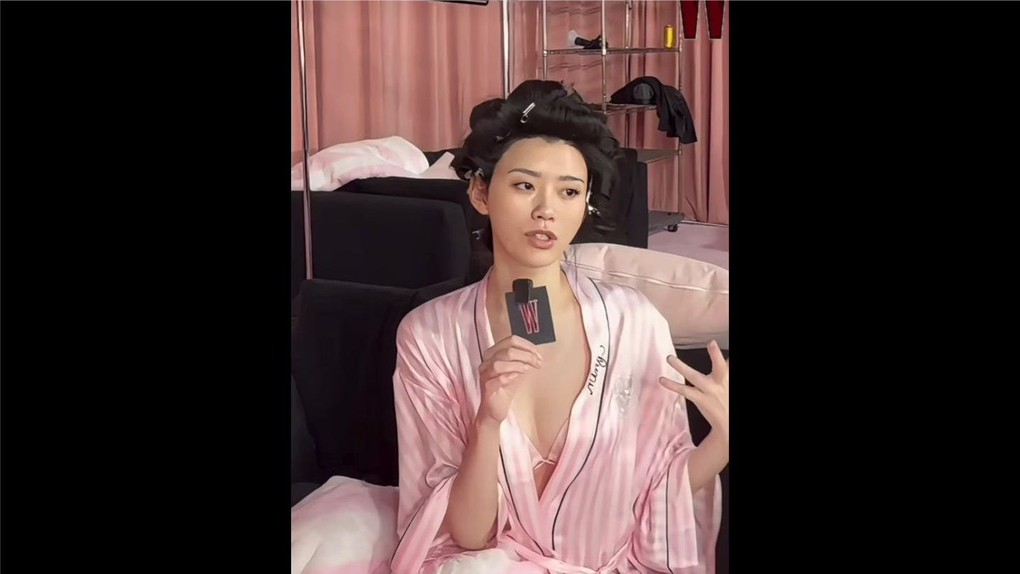 奚梦瑶维密后台采访：有减肥、很期待，希望女儿看到漂亮妈妈！