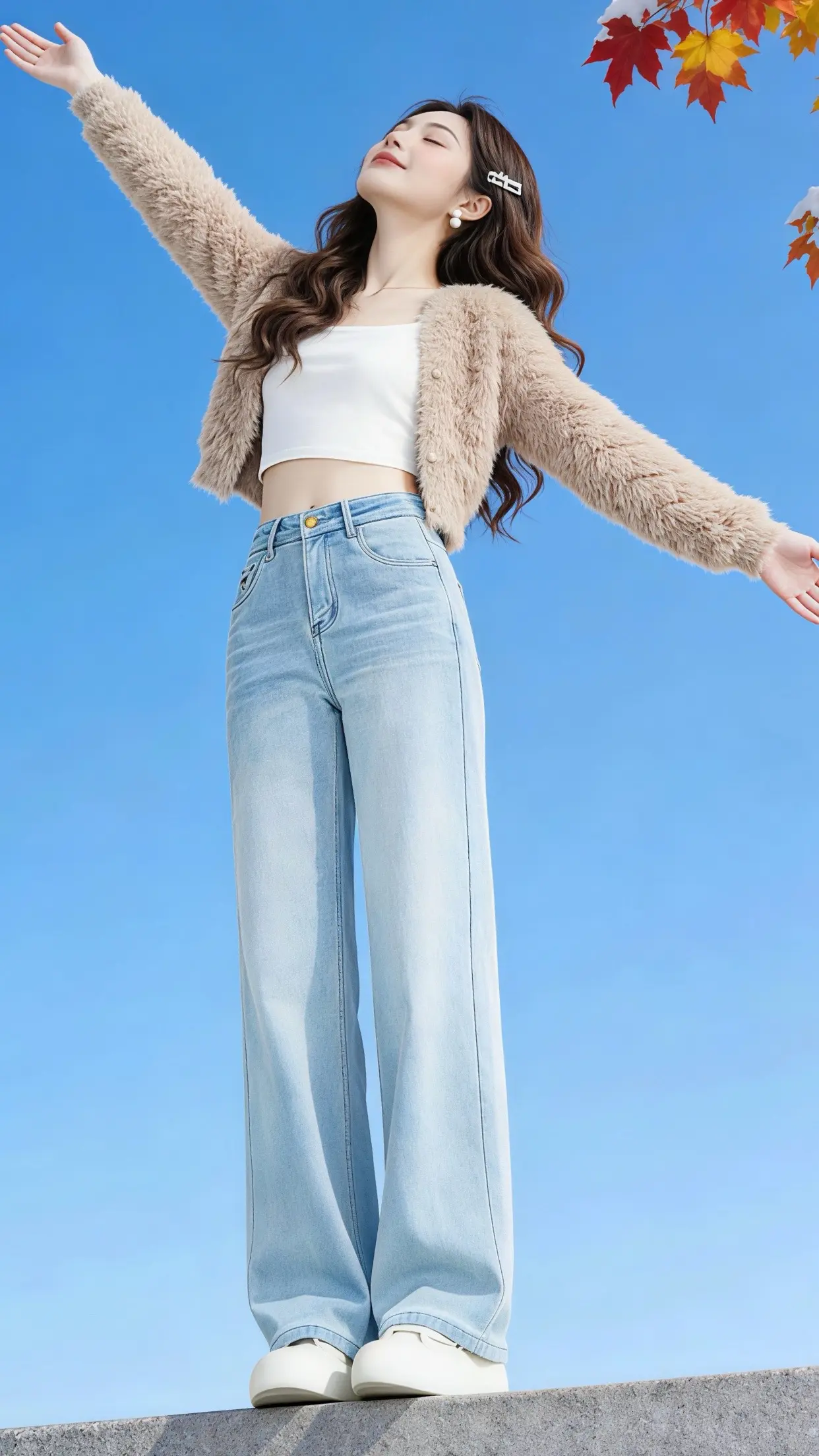 直筒牛仔裤 显高显瘦显腿长 穿出自己的风格 春款上新 过年穿什么