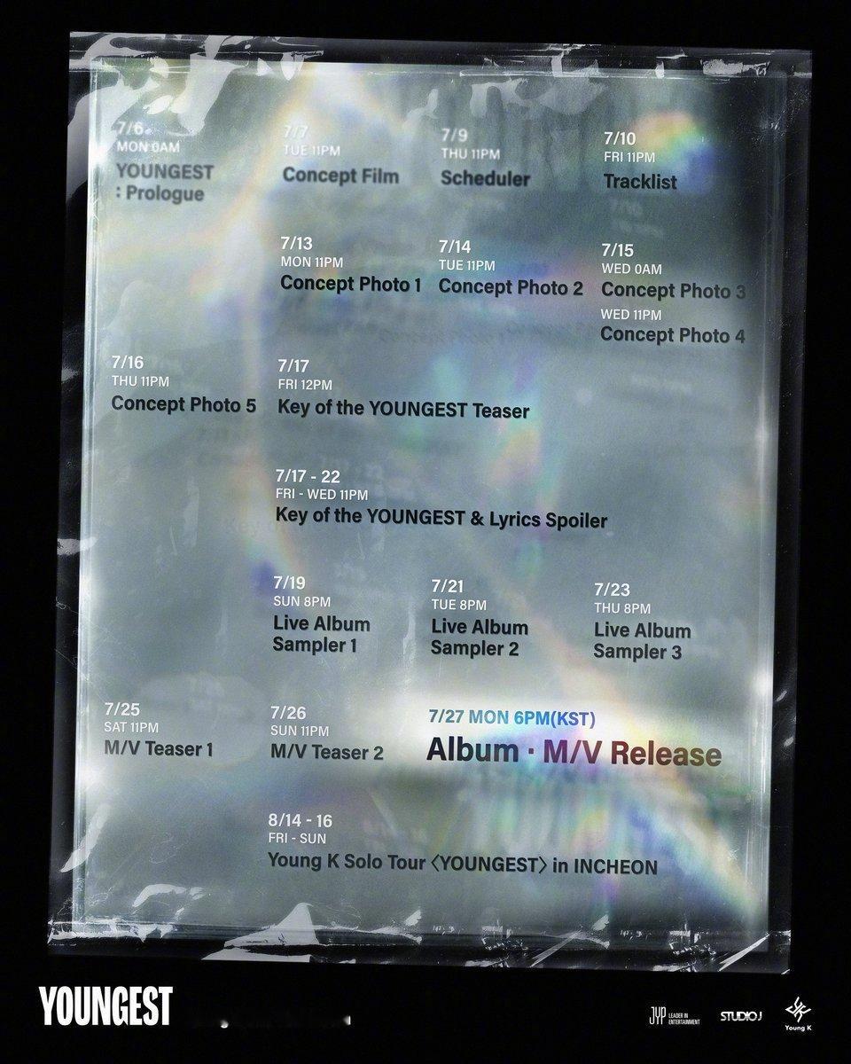 【Twi】Young K 2nd Full Album＜YOUNGEST＞Sch