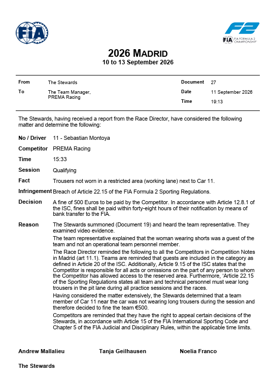 F1[超话]2026F1西班牙大奖赛 蒙托亚因为他姐姐在维修通道穿短裙靠在赛车边