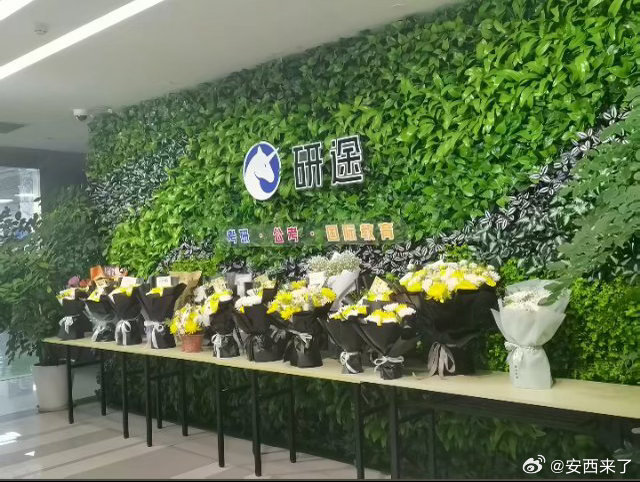 张雪峰公司楼下摆满鲜花骑手接单去张雪峰公司送花快哭了  众多网友下单给张雪峰送花