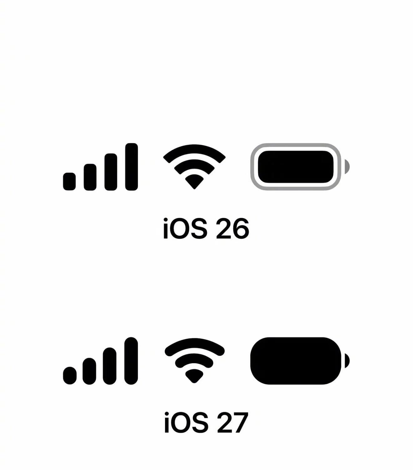 ios27对比ios26变化你们觉得哪一个版本好看呢