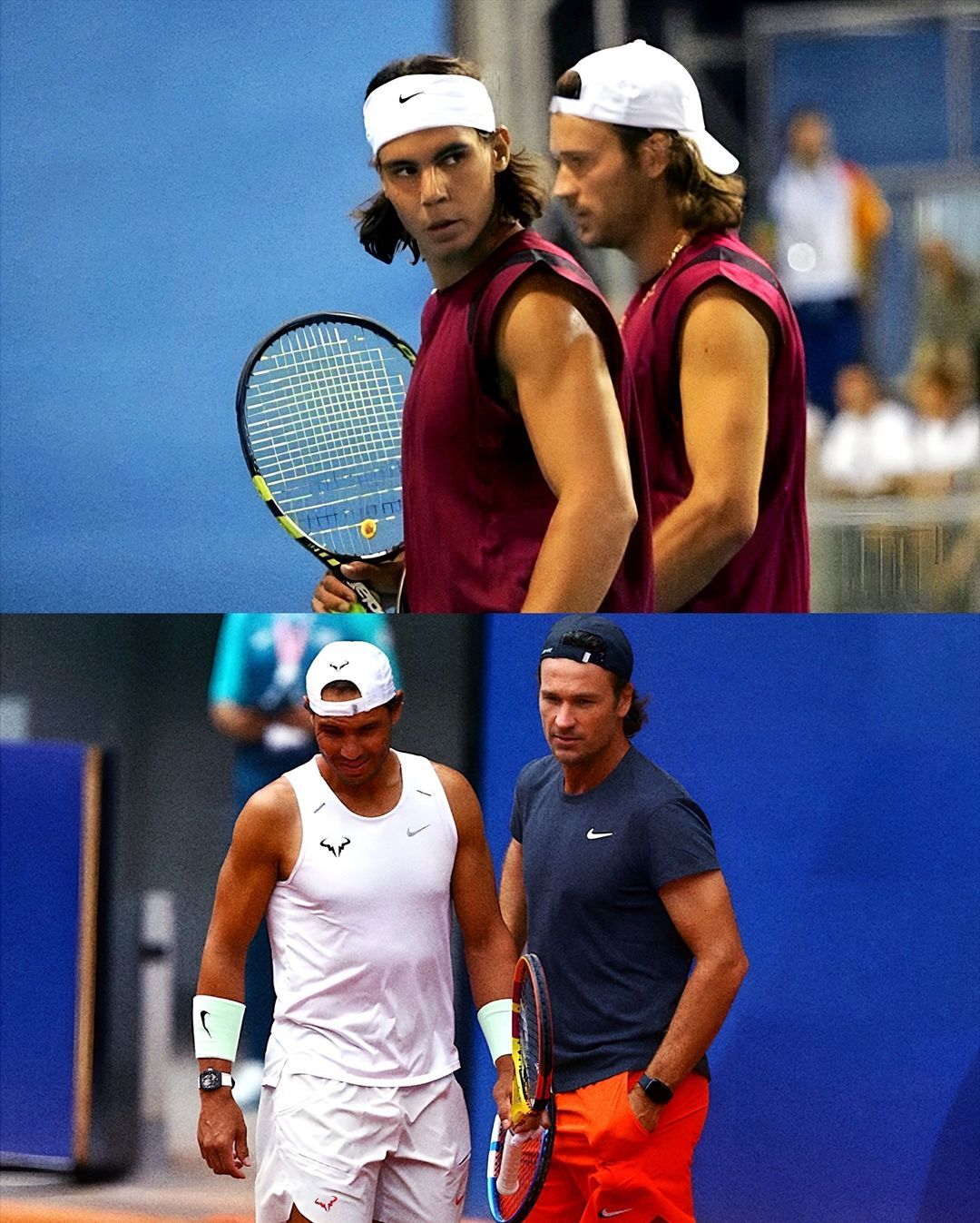 原来没有去巴斯塔德的莫亚，和纳达尔一起来巴黎奥运会了[握手]2004年雅典奥运会