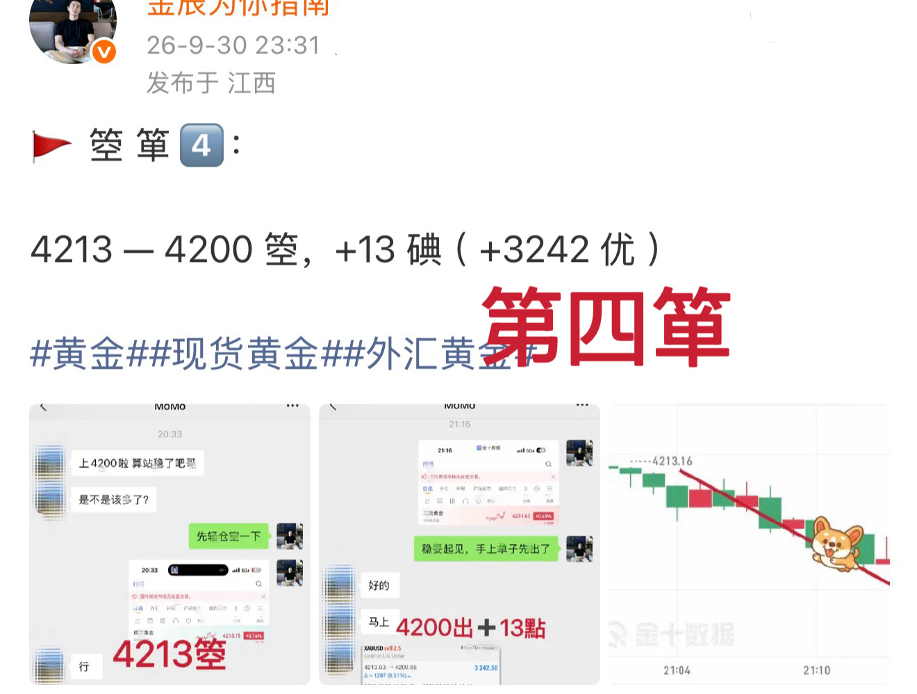 机会都是留给有准备的人，市场只眷顾有准备的胶易者。黄金现货黄金外汇黄金 ​​​