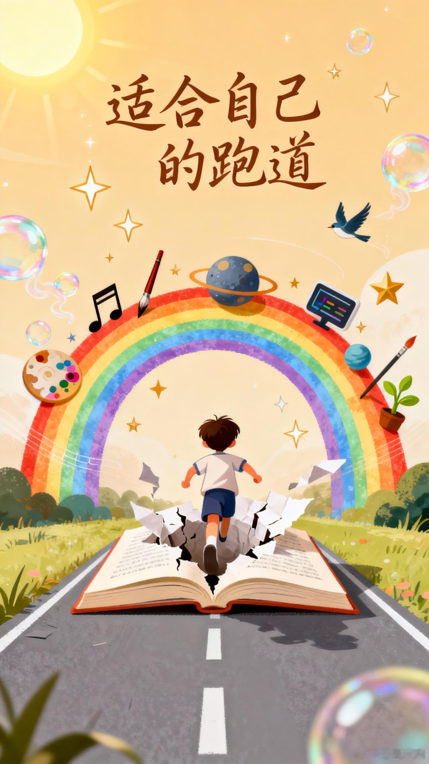 教育的终极目标是"让每个学生有一条适合自己的跑道"，而非强迫所有人走同一条标准化