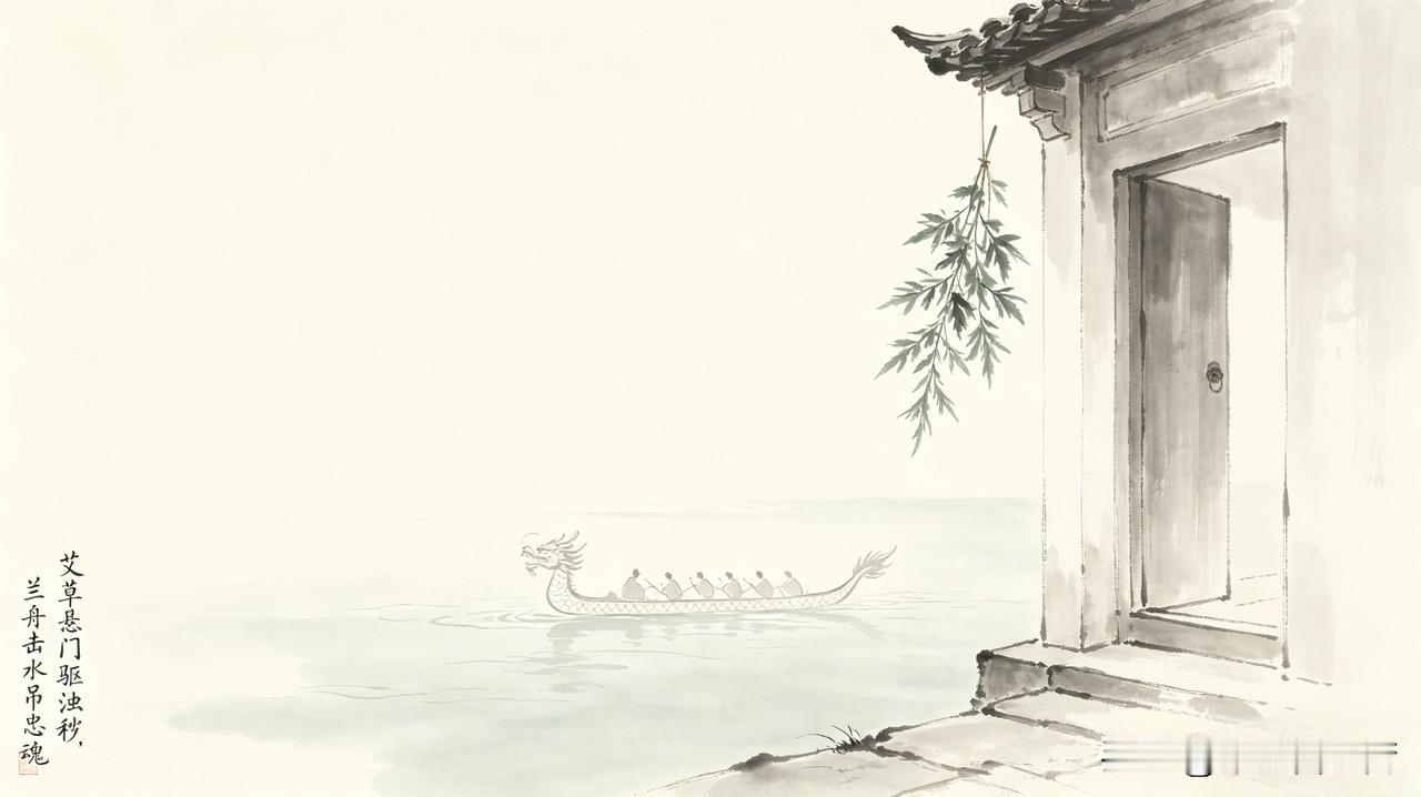 端午七言妙联一副，邀诸位文友提笔雅和
 
上联：艾草悬门驱浊秽
下联：兰舟击水吊