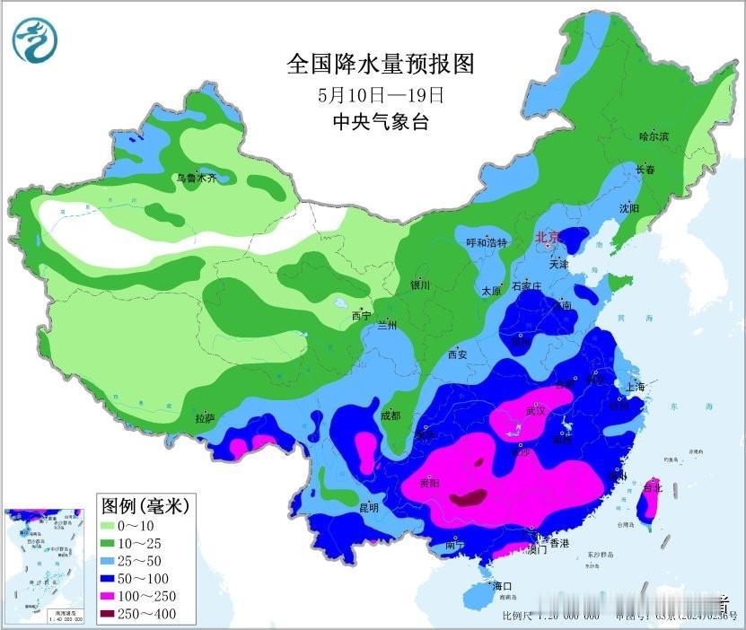 【最新:35℃高温拉开序幕，雨季也要提前？】

受大陆暖气团影响，今天白天我国中